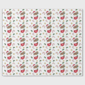 Papier Cadeau Ours Noël Neige Hiver Animaux Ours (Plat)