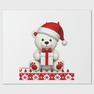 Papier Cadeau Ours Noël Noël