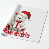 Papier Cadeau Ours Noël Noël (Déroulé)