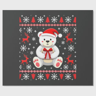 Papier Cadeau Ours Noël Noël