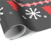 Papier Cadeau Ours Noël Noël (Coin rond)