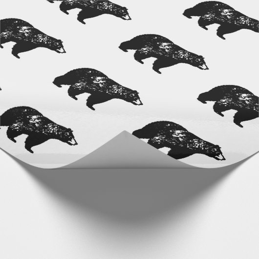 Papier Cadeau Ours noir (Coin)