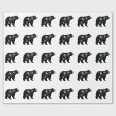 Papier Cadeau Ours noir (Plat)