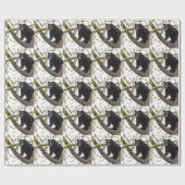 Papier Cadeau Ours noir Escalade (Plat)