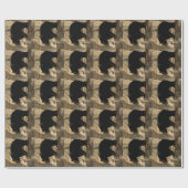 Papier Cadeau Ours noir (illustrations originales) (Plat)