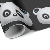 Papier Cadeau Ours panda (Coin rond)