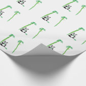 Papier Cadeau Ours panda avec le papier d'emballage en bambou (Coin)