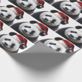 Papier Cadeau Ours panda de Noël (Coin)