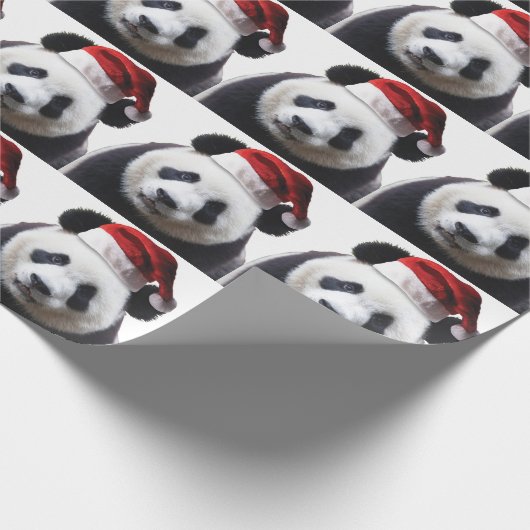 Papier Cadeau Ours panda de Noël (Coin)