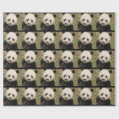 Papier Cadeau Ours panda géant mignon (Plat)