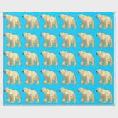 Papier Cadeau ours polaire (Plat)
