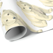 Papier Cadeau Ours polaire (Coin rond)