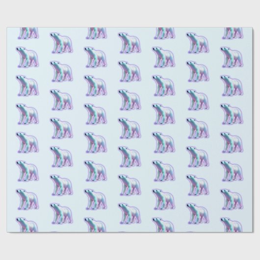 Papier Cadeau Ours polaire (Plat)