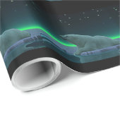 Papier Cadeau Ours polaire à bord de glace (Coin rond)