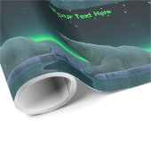 Papier Cadeau Ours polaire à bord de glace (Coin rond)