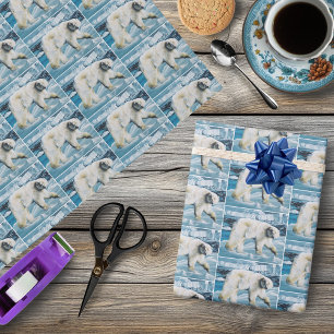 Papier Cadeau Ours polaire arctique bleu