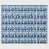 Papier Cadeau Ours Polaire Avec Coeur (Plat)