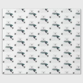 Papier Cadeau Ours Polaire Avec Écharpe (Plat)