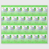 Papier Cadeau Ours polaire de la Saint-Patrick (Plat)