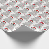 Papier Cadeau Ours polaire de Noël avec sucre de canne (Coin)