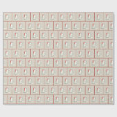 Papier Cadeau Ours Polaire De Noël Dans Les Snowflakes (Plat)