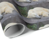 Papier Cadeau Ours polaire dormant (Coin rond)