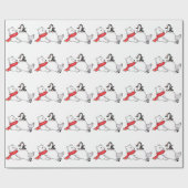 Papier Cadeau Ours polaire et pingouin (Plat)