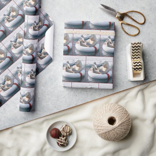 Papier Cadeau Ours polaire lisant un journal (Artisanat)