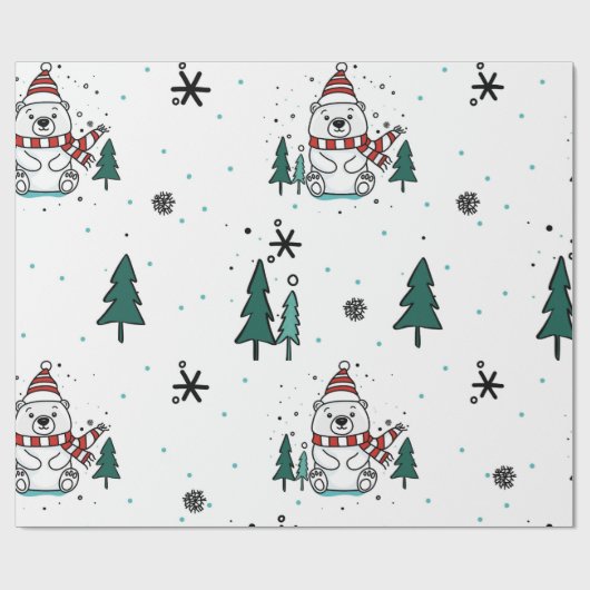 Papier Cadeau Ours polaire MCD (Plat)