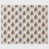 Papier Cadeau Ours polaire mignon bébé Noël (Plat)