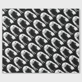 Papier Cadeau Ours polaire noir et blanc Pop Art (Plat)