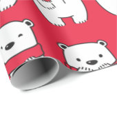 Papier Cadeau Ours polaires (Coin rond)