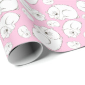 Papier Cadeau Ours rose (Coin rond)