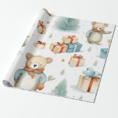 Papier Cadeau Ours vintage (Déroulé)