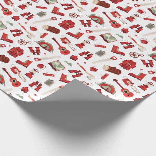 Papier Cadeau Outdoor Adventure Camping et Randonnée Design (Coin)