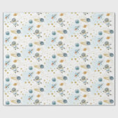 Papier Cadeau Outer Space Astronaut Kids Birthday (Plat)