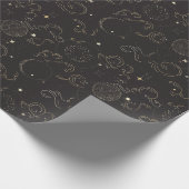Papier Cadeau Outer space galaxy planets print (Coin)