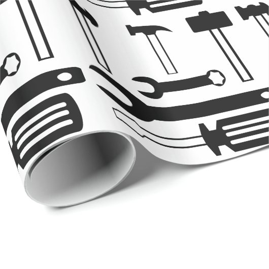 Papier Cadeau Outils (Coin rond)