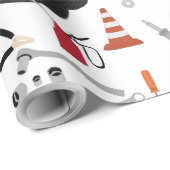 Papier Cadeau Outils Automobile Mécanique (Coin rond)