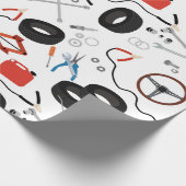 Papier Cadeau Outils Automobile Mécanique (Coin)