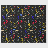 Papier Cadeau Outils Collage L'anniversaire du garçon (Plat)