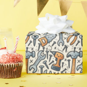 Papier Cadeau Outils de bricolage dessin animé Art Kawaii