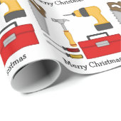 Papier Cadeau Outils de bricoleur (Coin rond)