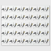 Papier Cadeau Outils de coiffeur (Plat)