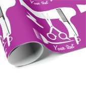 Papier Cadeau Outils de coiffures (Coin rond)