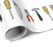 Papier Cadeau Outils de construction (Coin rond)