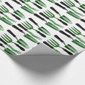 Papier Cadeau Outils de jardinage vert (Coin)