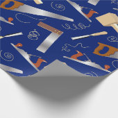 Papier Cadeau Outils de menuiserie pour menuisier (Coin)