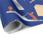 Papier Cadeau Outils de menuiserie pour menuisier (Coin rond)