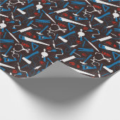 Papier Cadeau Outils de menuiserie, travail du bois (Coin)